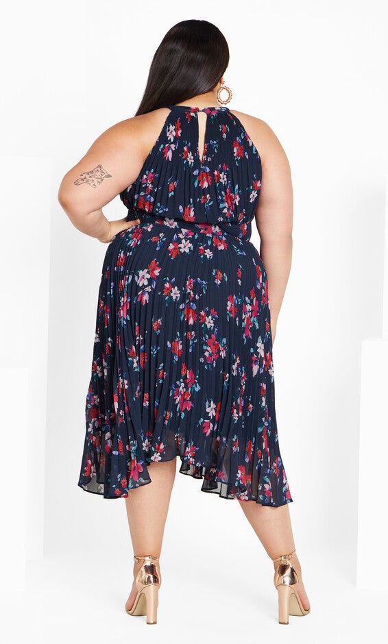 Miriam Print Dress - navy, NAVY LOTTE BUNCH, alternate image number null