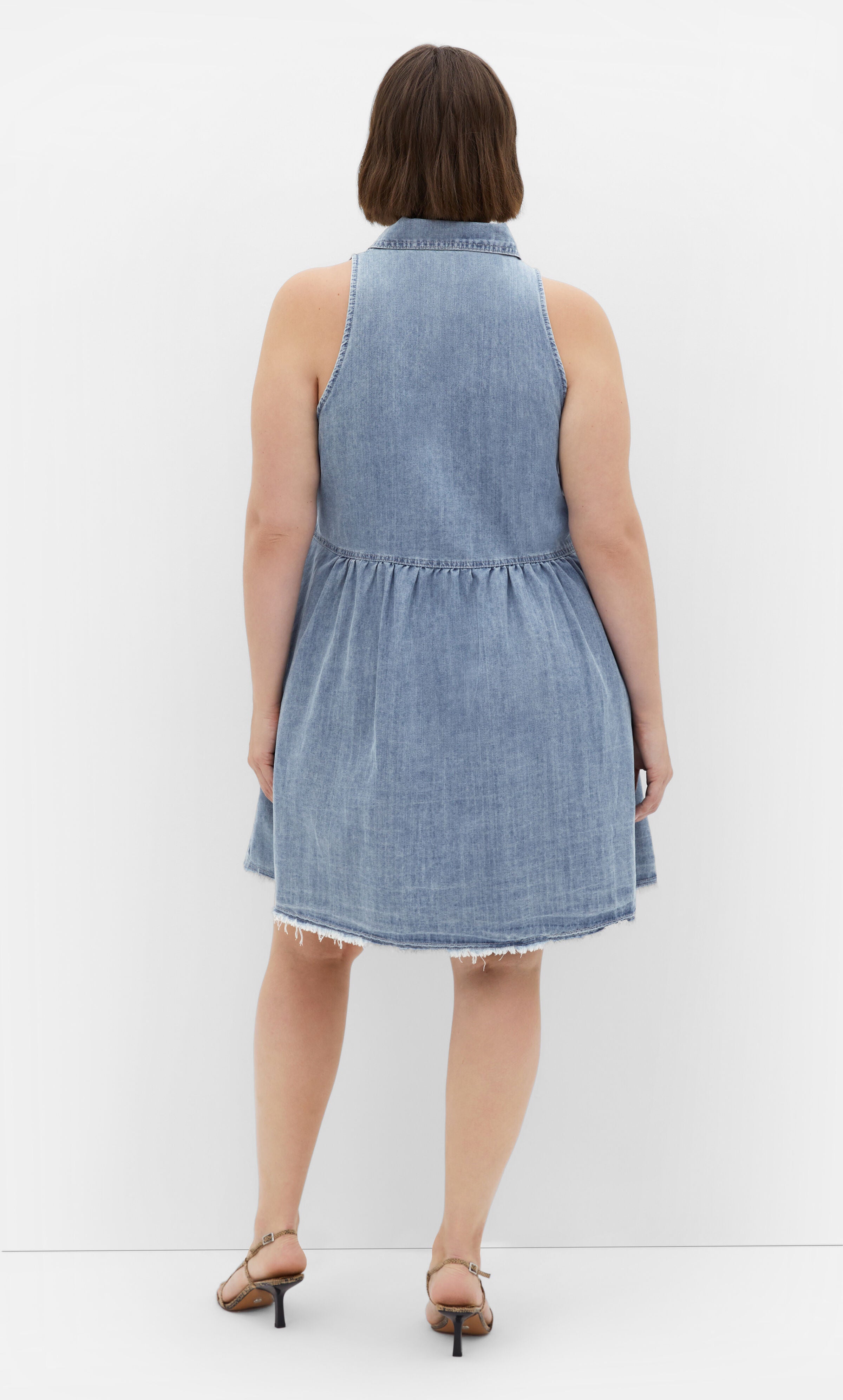 Dulce Sleeveless Dress - light denim, DENIM, alternate image number 1