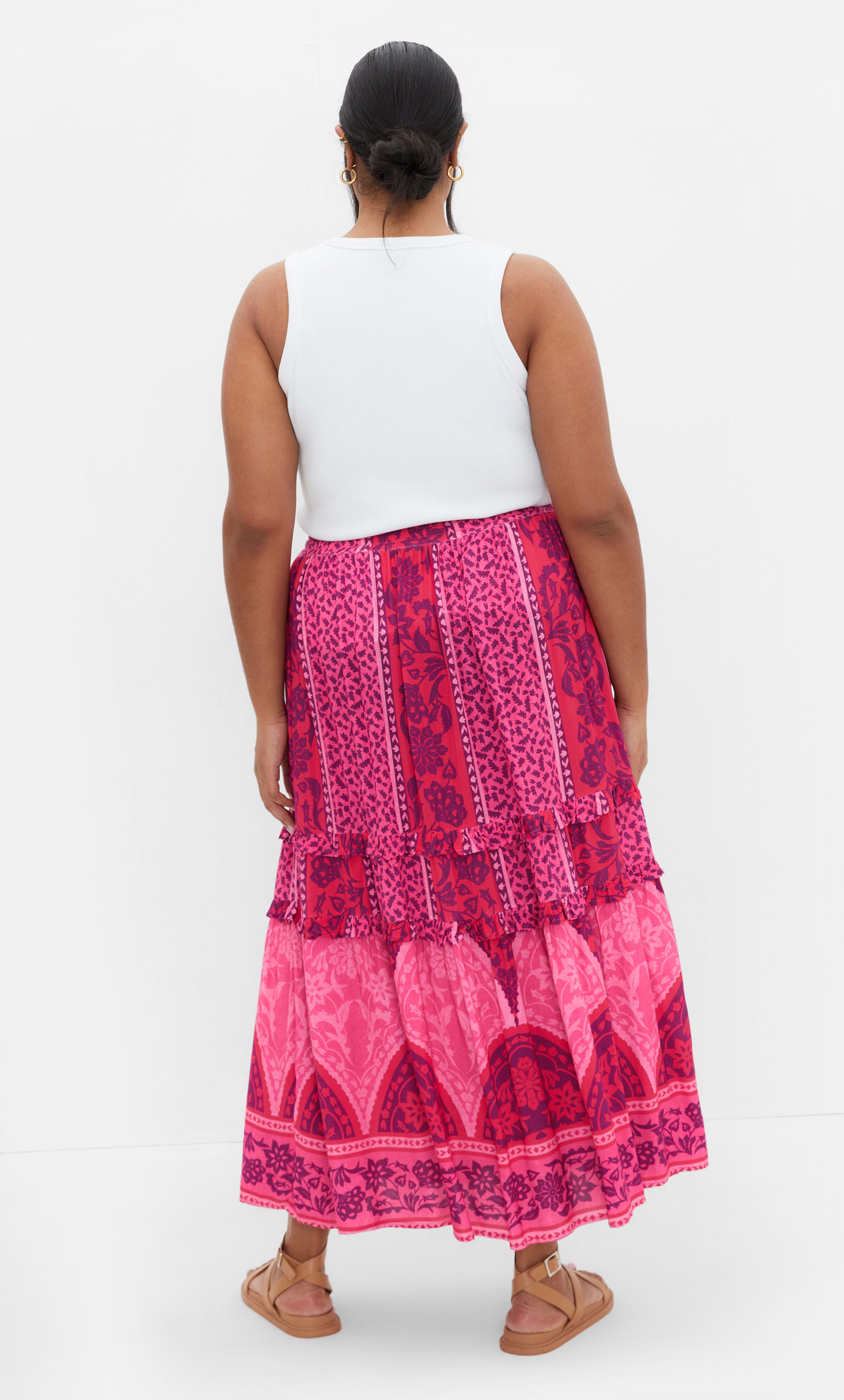 Samara Print Skirt - berry, PINK, alternate image number 2