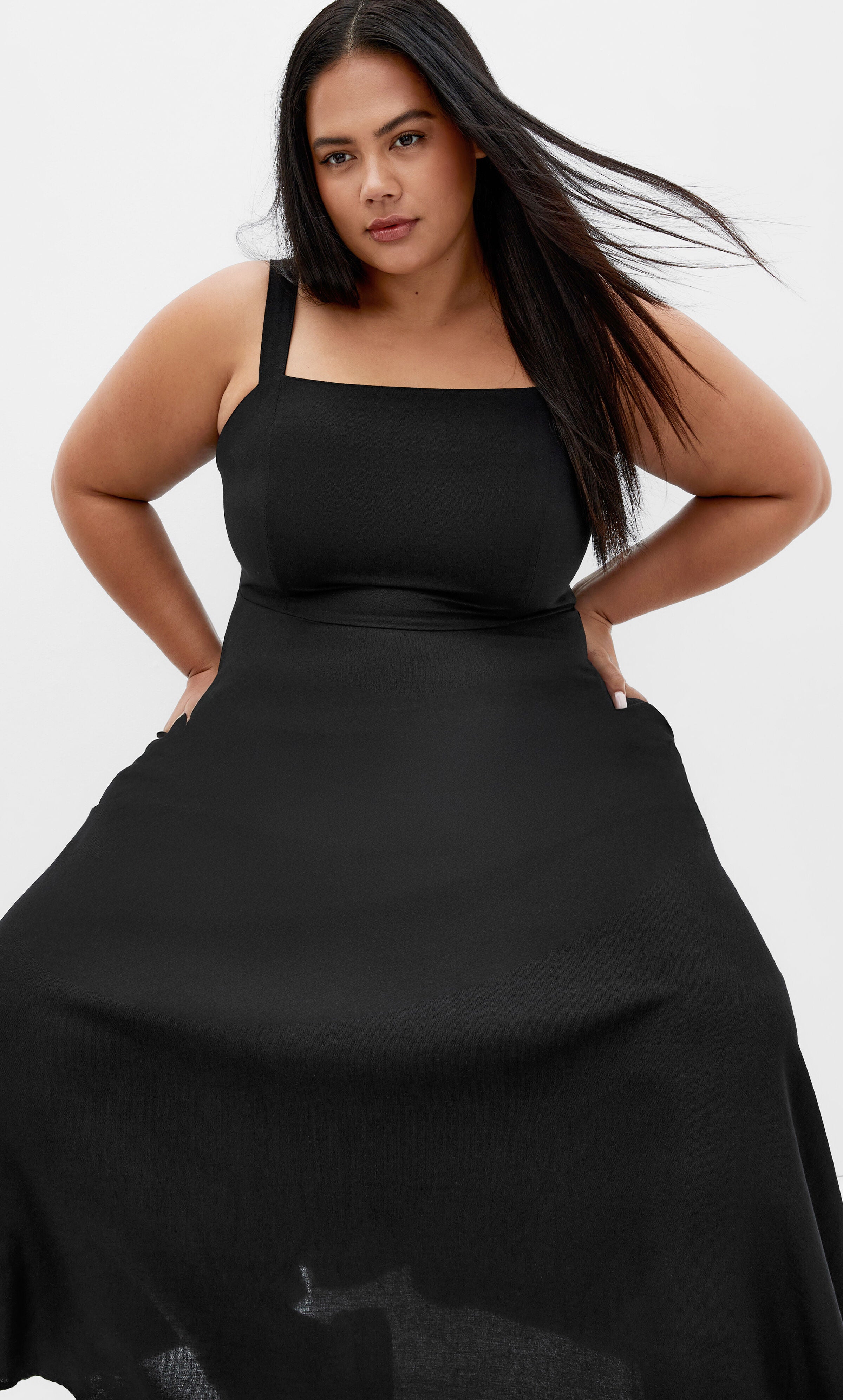 Collins Maxi Dress - black, BLACK, alternate image number 3