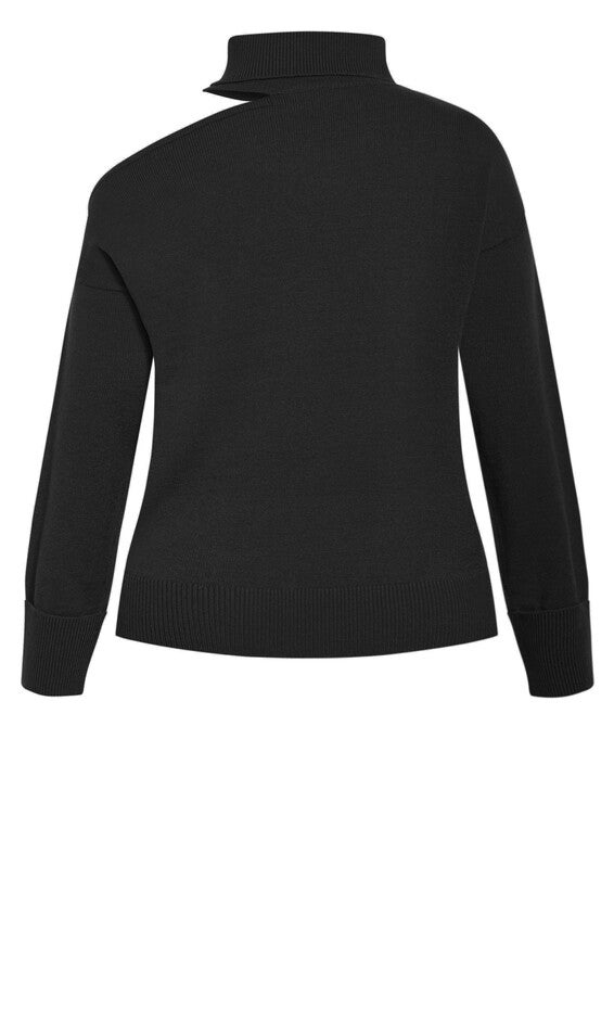 Cold Shoulder Jumper - black, BLACK, alternate image number 5