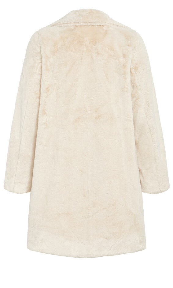Remi Faux Fur Coat - cream, BEIGE, alternate image number null