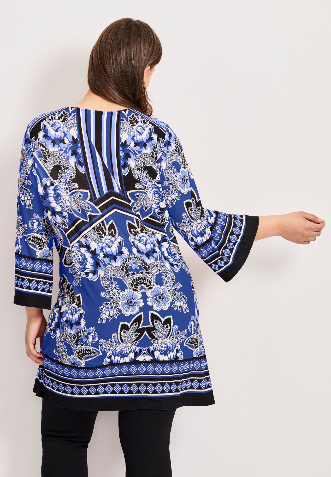 Scarf Print Tunic, SAPPHIRE SCARF PRINT, alternate image number 2