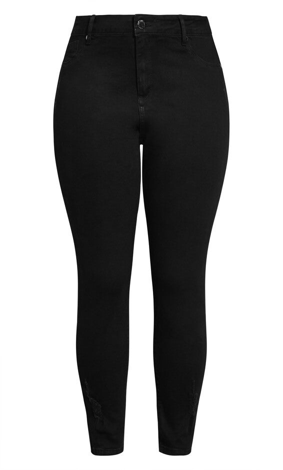 Harley Rip Cuff Jean - black, BLACK, alternate image number null