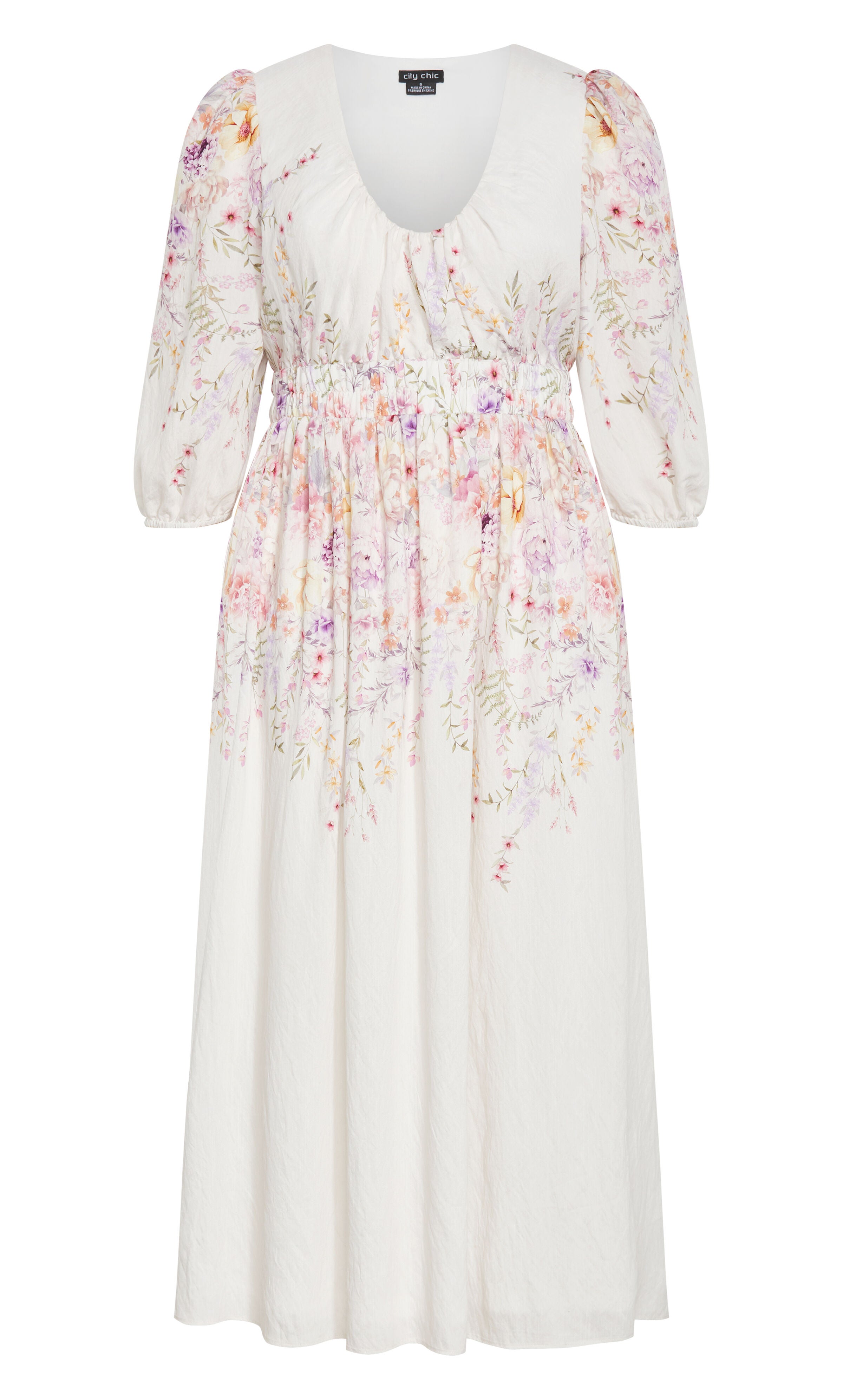 Keyla Print Maxi Dress - ivory, WHITE, alternate image number 3