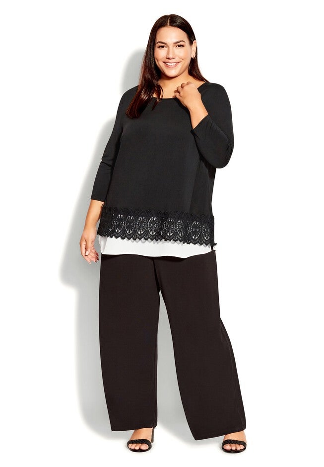 Inta Lace Top, BLACK, alternate image number null