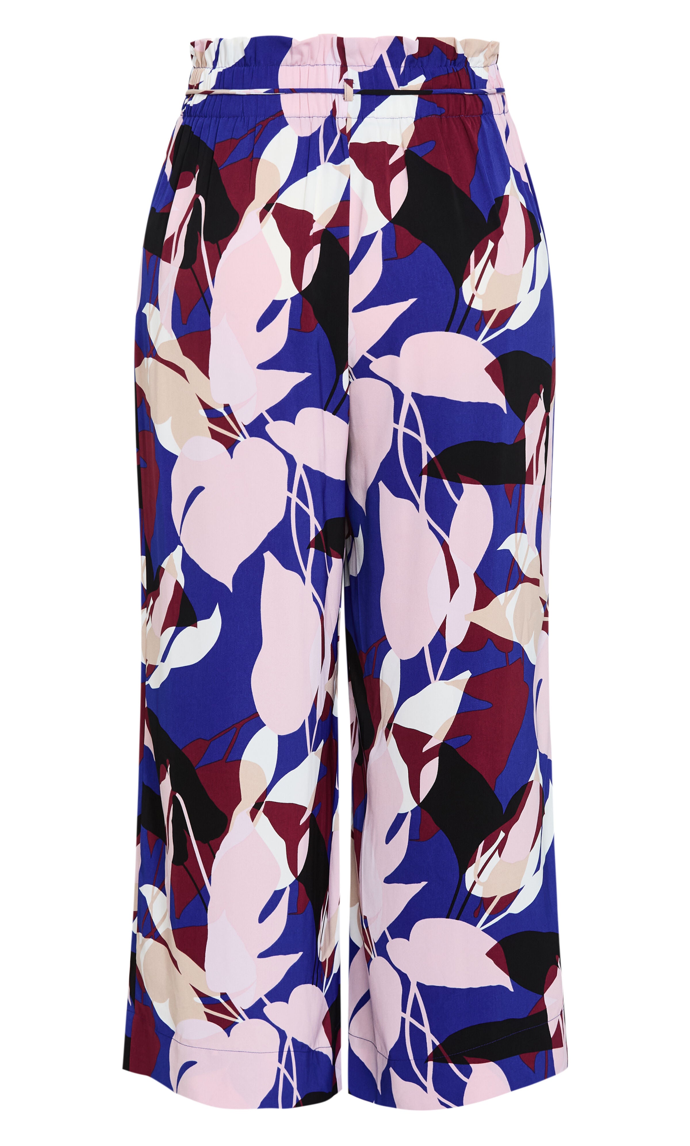 Wild Fern Print Wide Leg Pant, BLUE, alternate image number 4