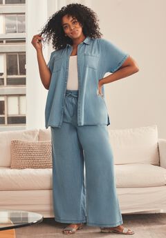 Wide-Leg Drawstring Pant