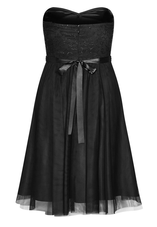 Sequin Elsa Dress - black, BLACK, alternate image number null