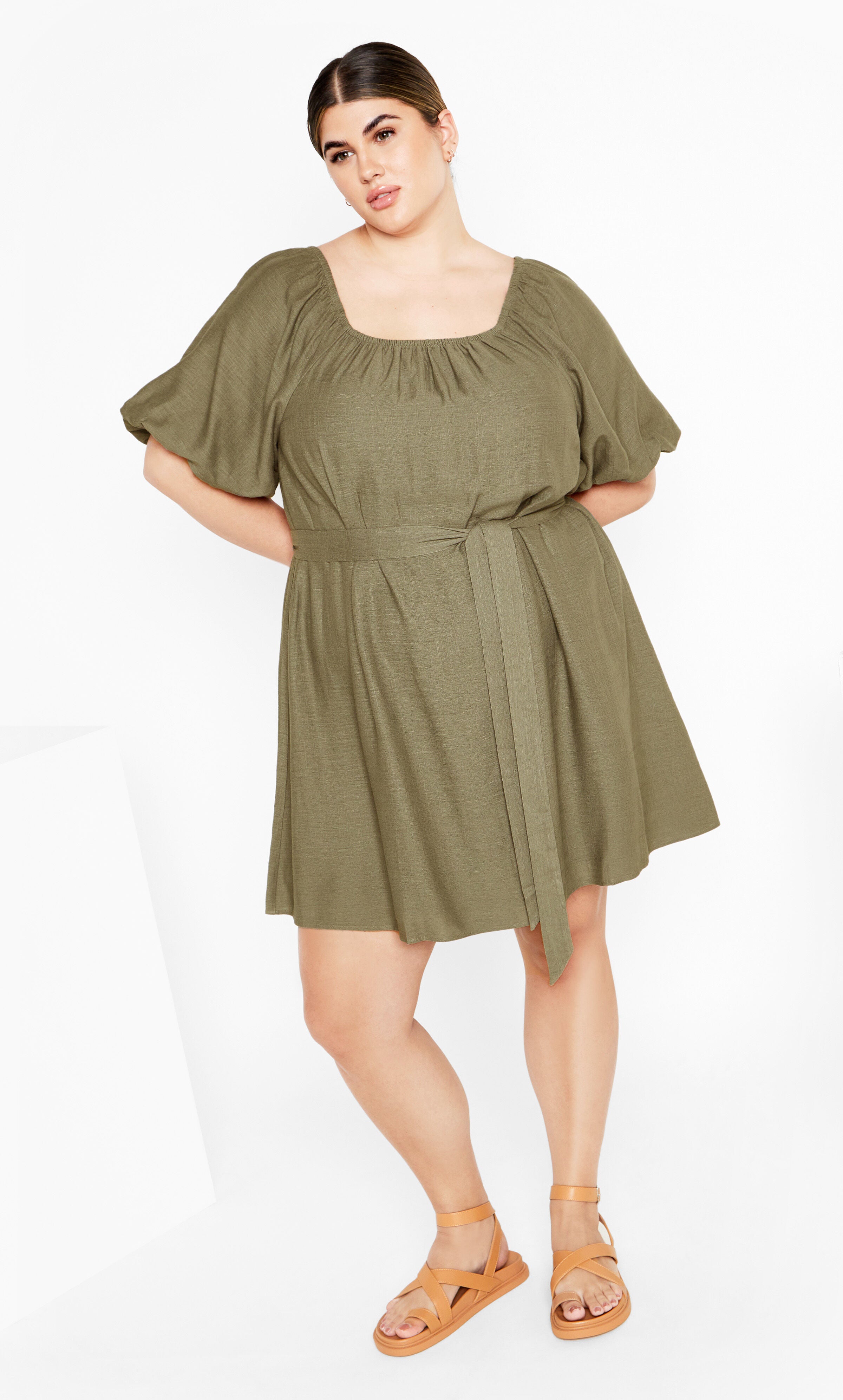 Uptown Mini Dress - olive, GREEN, alternate image number 1