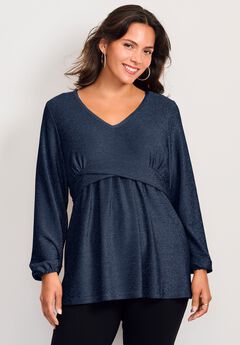 Peplum Shimmer Top