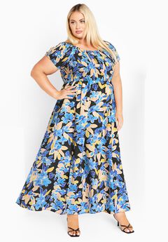 Raelyyn Shirred Bodice Dress