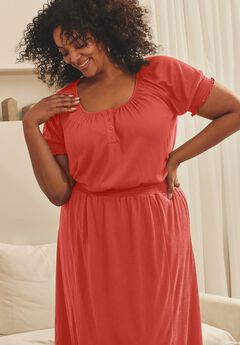 Gauze Puffed Sleeve Top