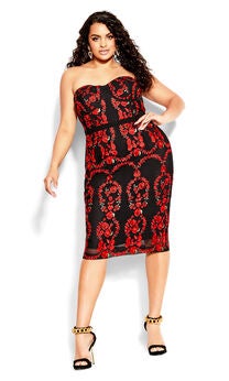 Plus Size Elastic Back Dresses