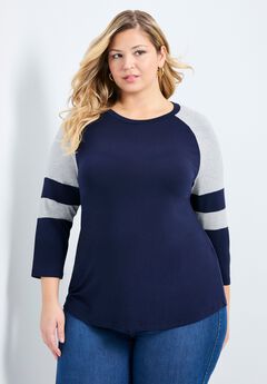 Splice Sleeve Color Top