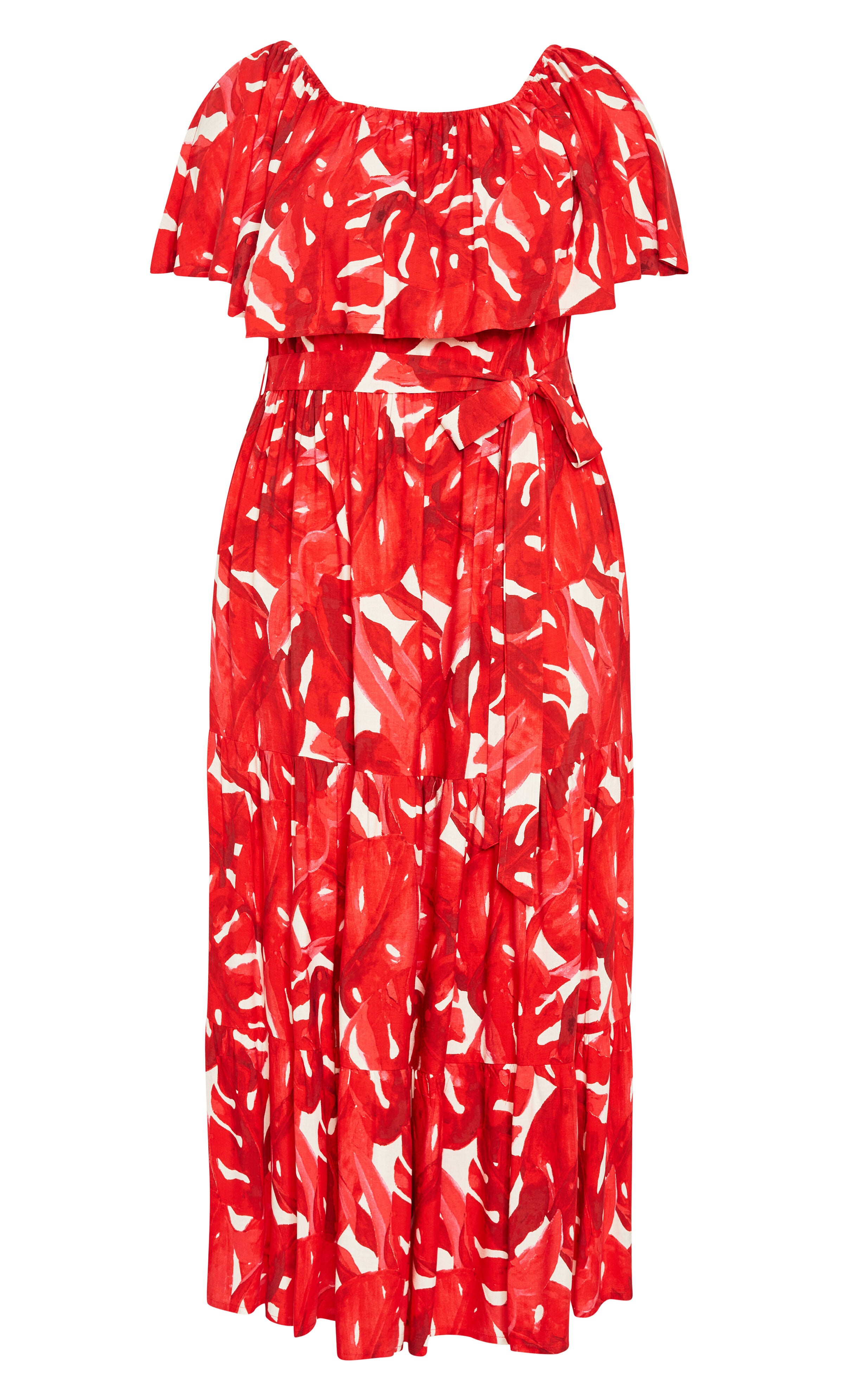 Boardwalk Print Maxi Dress - crimson, RED, alternate image number 4