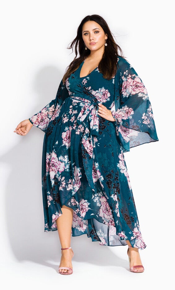 Jade Blossom Maxi Dress - jade, GREEN, hi-res image number 0