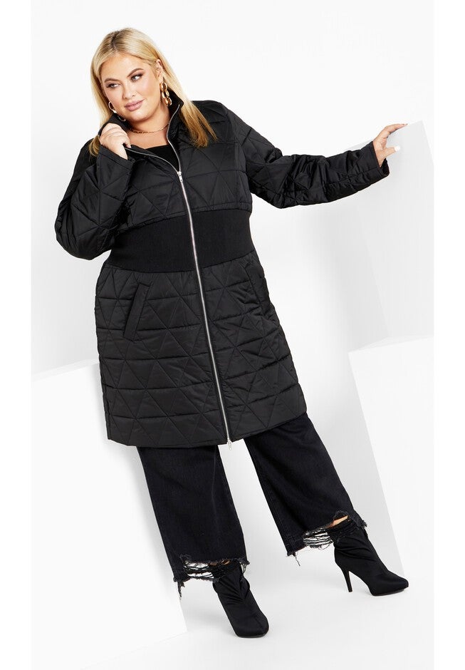 Nova Puffer Jacket - black, BLACK, on-hover image number 1