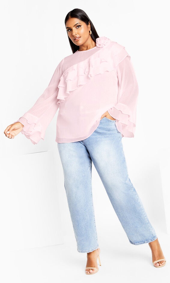 Rosa Corsage Top - soft pink, SOFT PINK, alternate image number 2