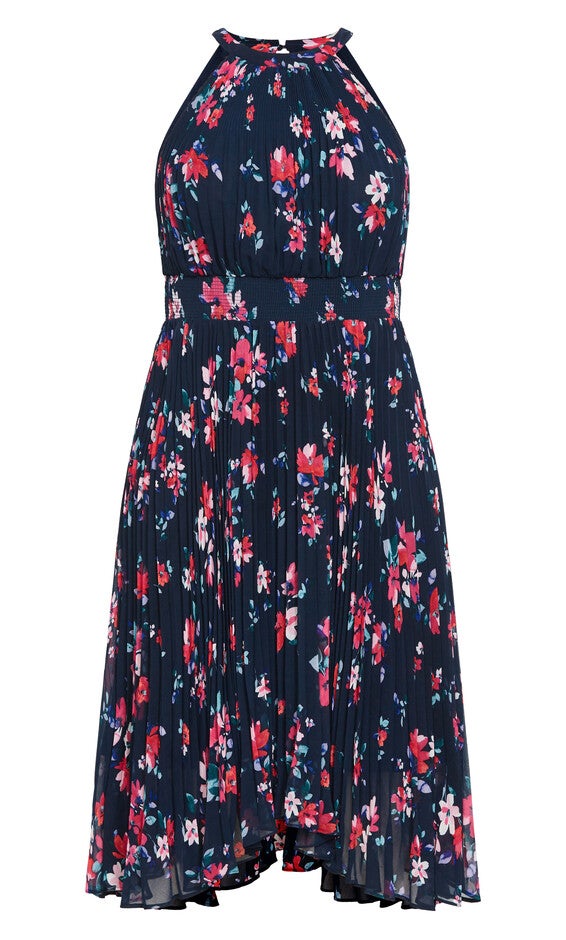 Miriam Print Dress - navy, NAVY LOTTE BUNCH, alternate image number null