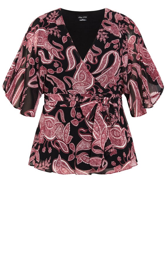 Paisley Level Top - black, BLACK, alternate image number null
