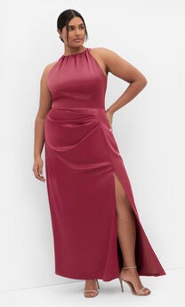 Celina Halter Maxi Dress - bordeaux