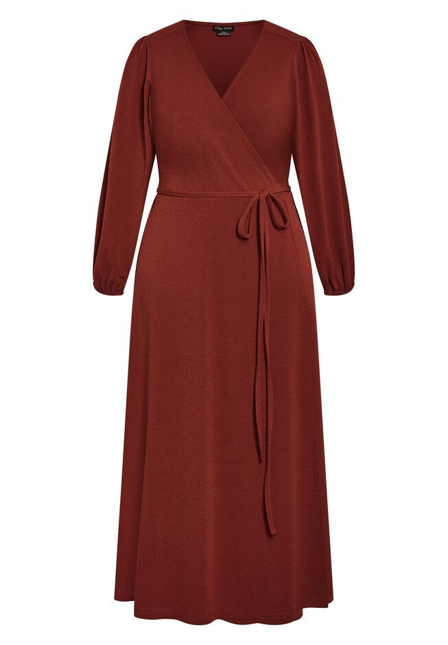 Wrap Hayden Maxi Dress - sienna, RED, alternate image number null