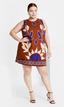 Nala Print Dress - ginger