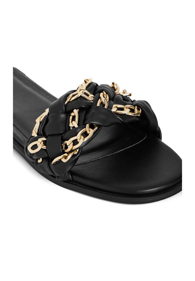 Chain Kitty Sandal, BLACK, alternate image number null