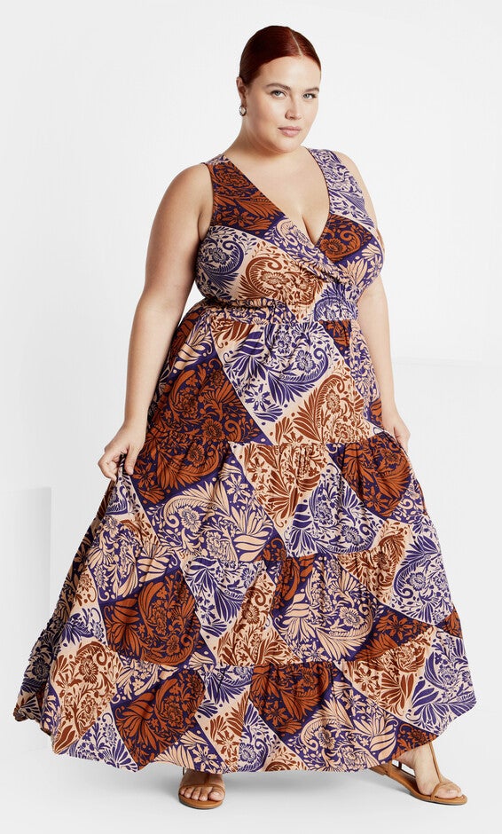 Amara Print Maxi Dress - navy, NAXOS, alternate image number 2