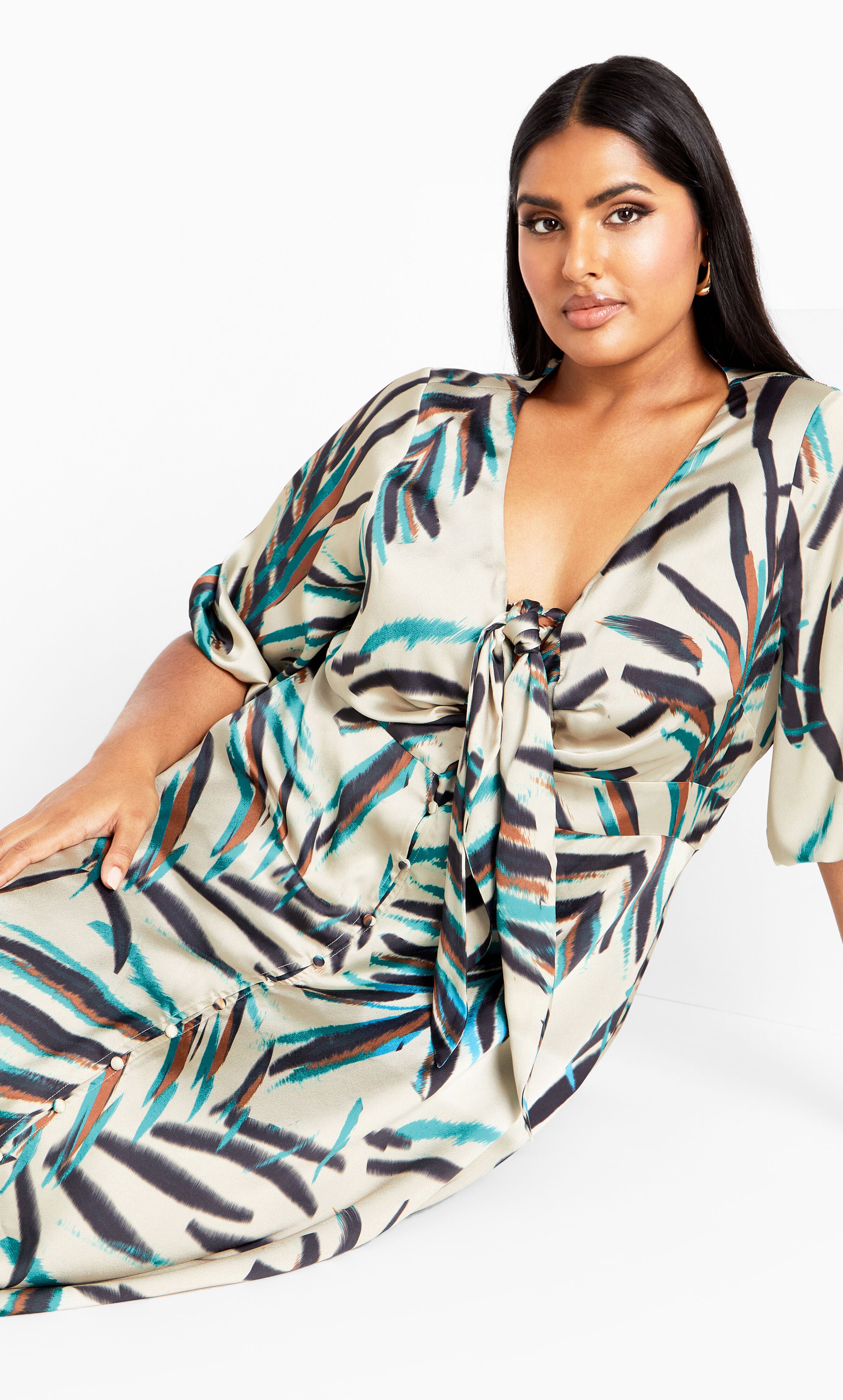 Leanna Maxi Dress - tan, BLUE, alternate image number 3