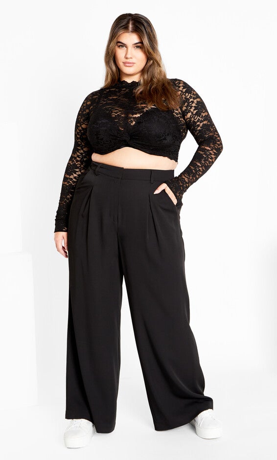 Lace Frankie Top - black, BLACK, alternate image number 1