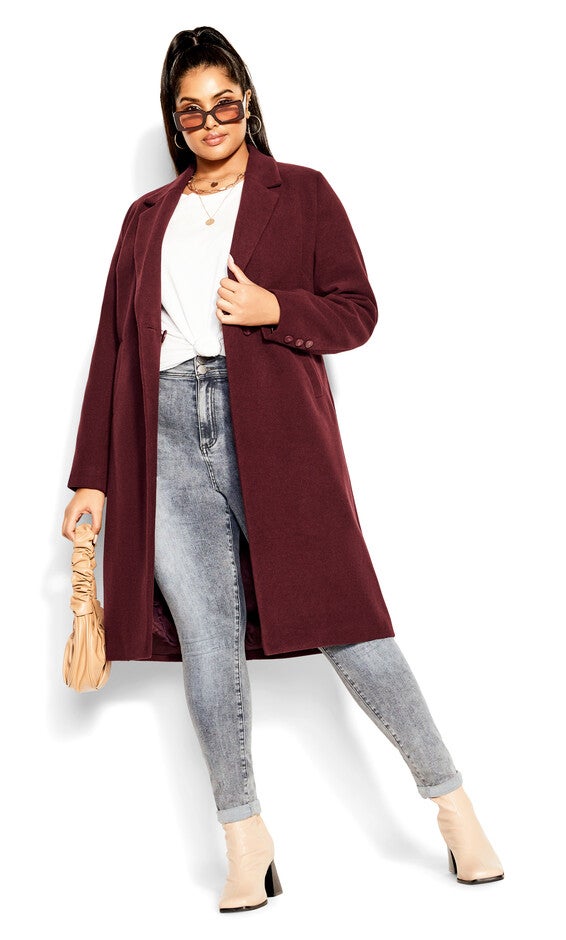 Effortless Chic Coat - oxblood, RED, hi-res image number null
