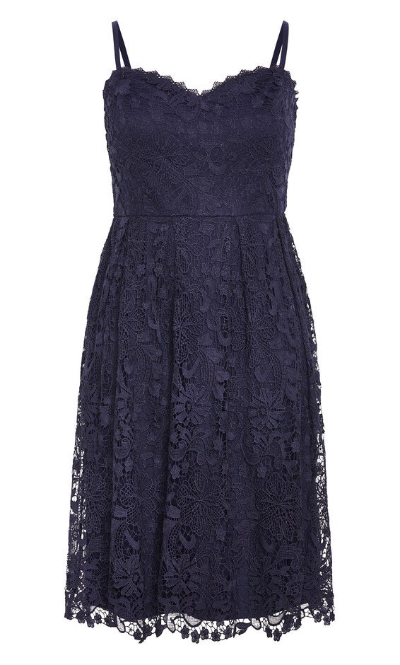 Scarlet Lace Dress - navy, BLUE, alternate image number 3