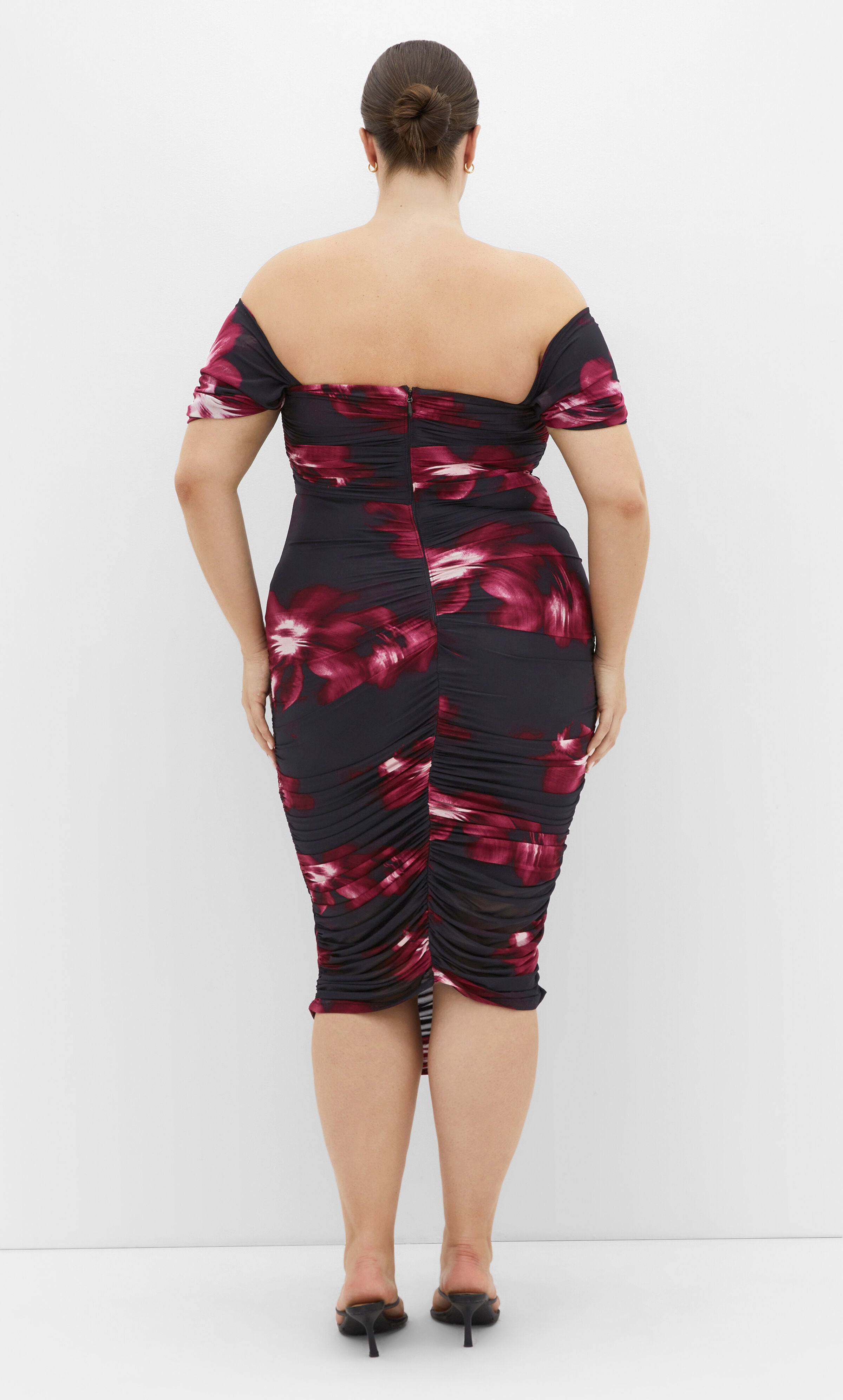 Jazmin Print Dress - cherry print, PURPLE, alternate image number 2