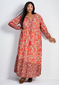 Floral Falls Tiered Maxi Dress