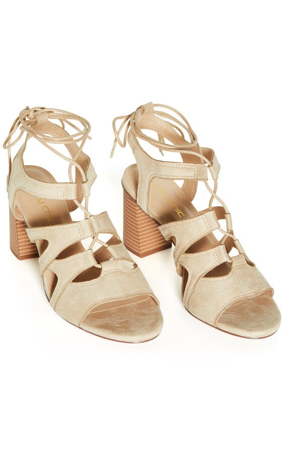WIDE FIT Strap Lacey Heel - beige, BEIGE, alternate image number null