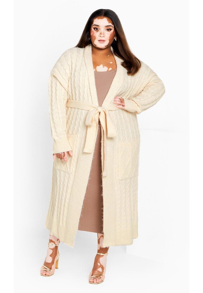 Kelsey Cardigan - cream, WHITE, on-hover image number null