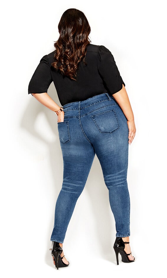 Asha Baby Rip Jean - light wash, BLUE, alternate image number 2