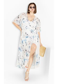 Shy Orchid Maxi Dress - ivory