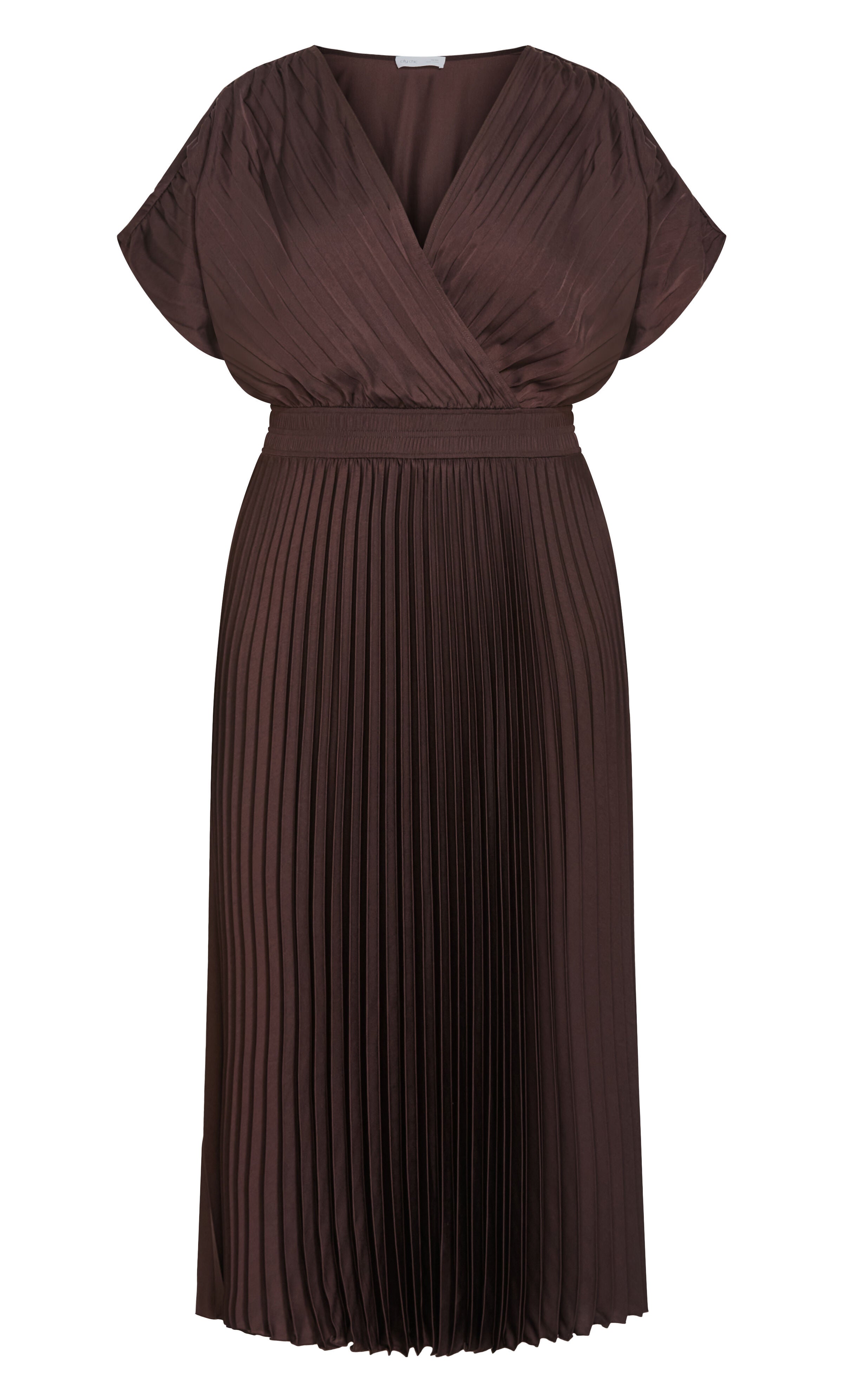 Elia Pleat Dress, BROWN, alternate image number 4
