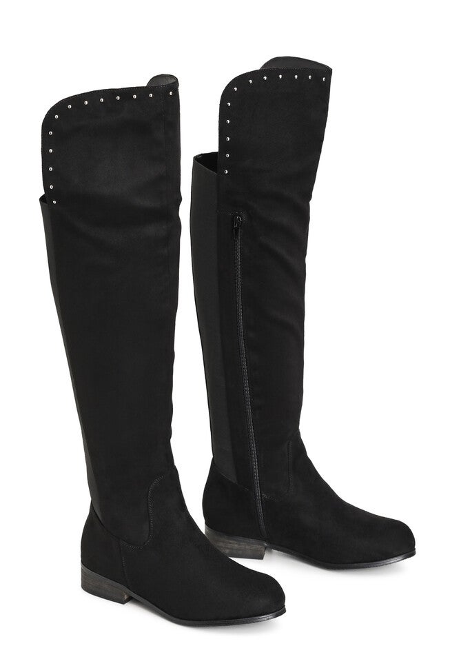 WIDE FIT Cali Knee Boot - black, BLACK, alternate image number null