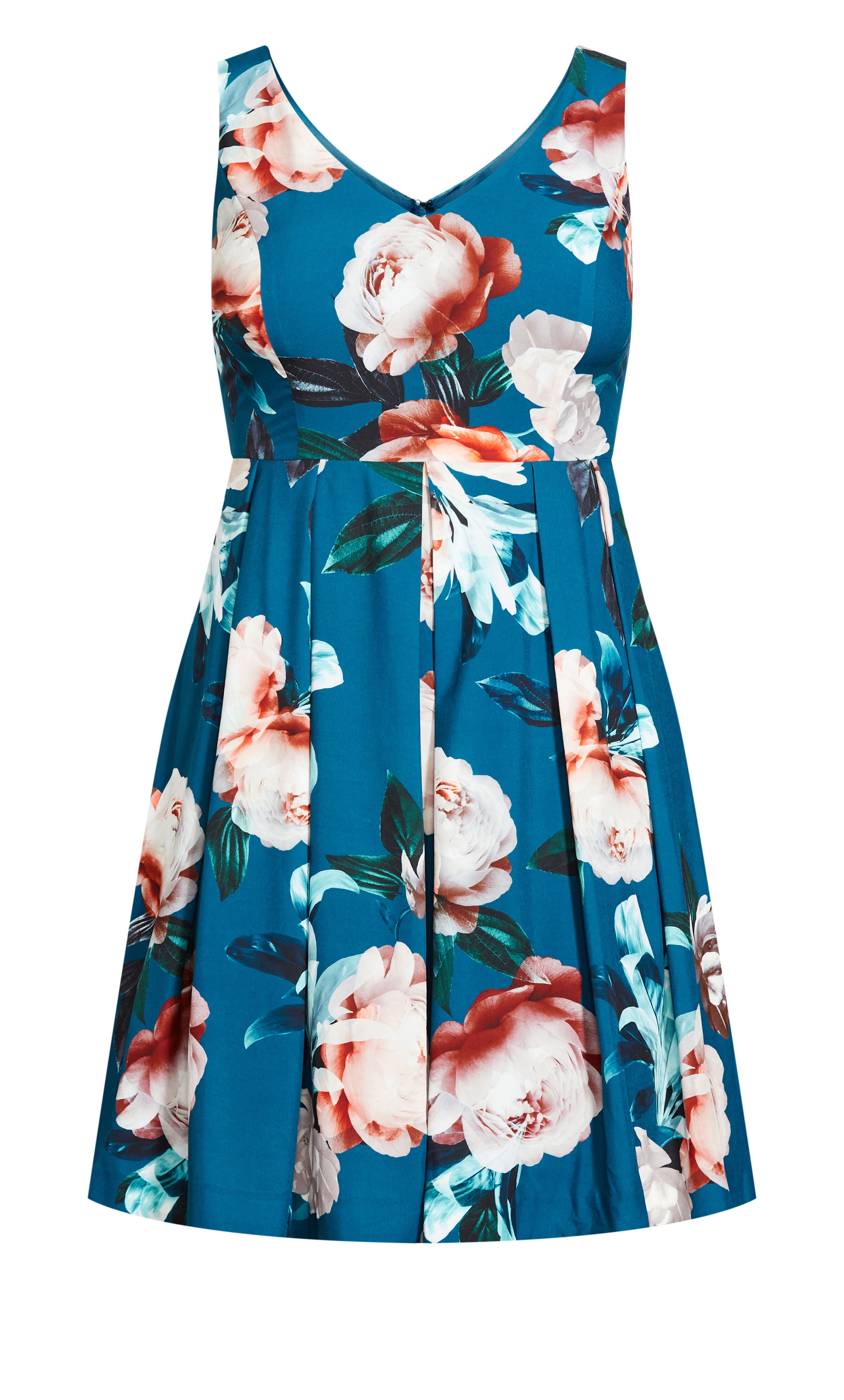 Sandra Dress - teal, TEAL CAMILLA FL, alternate image number 4