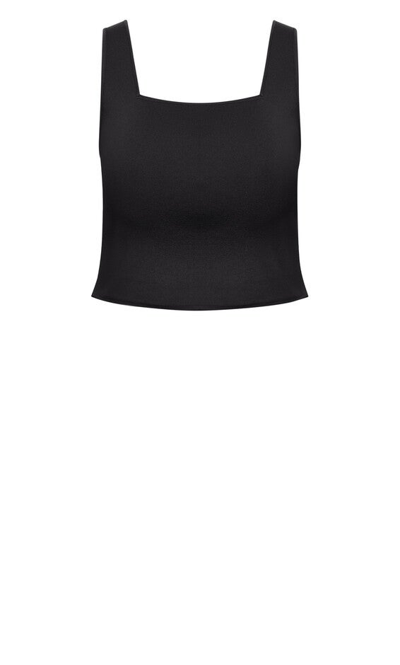 Lanie Compact Knit Top - black, BLACK, alternate image number null
