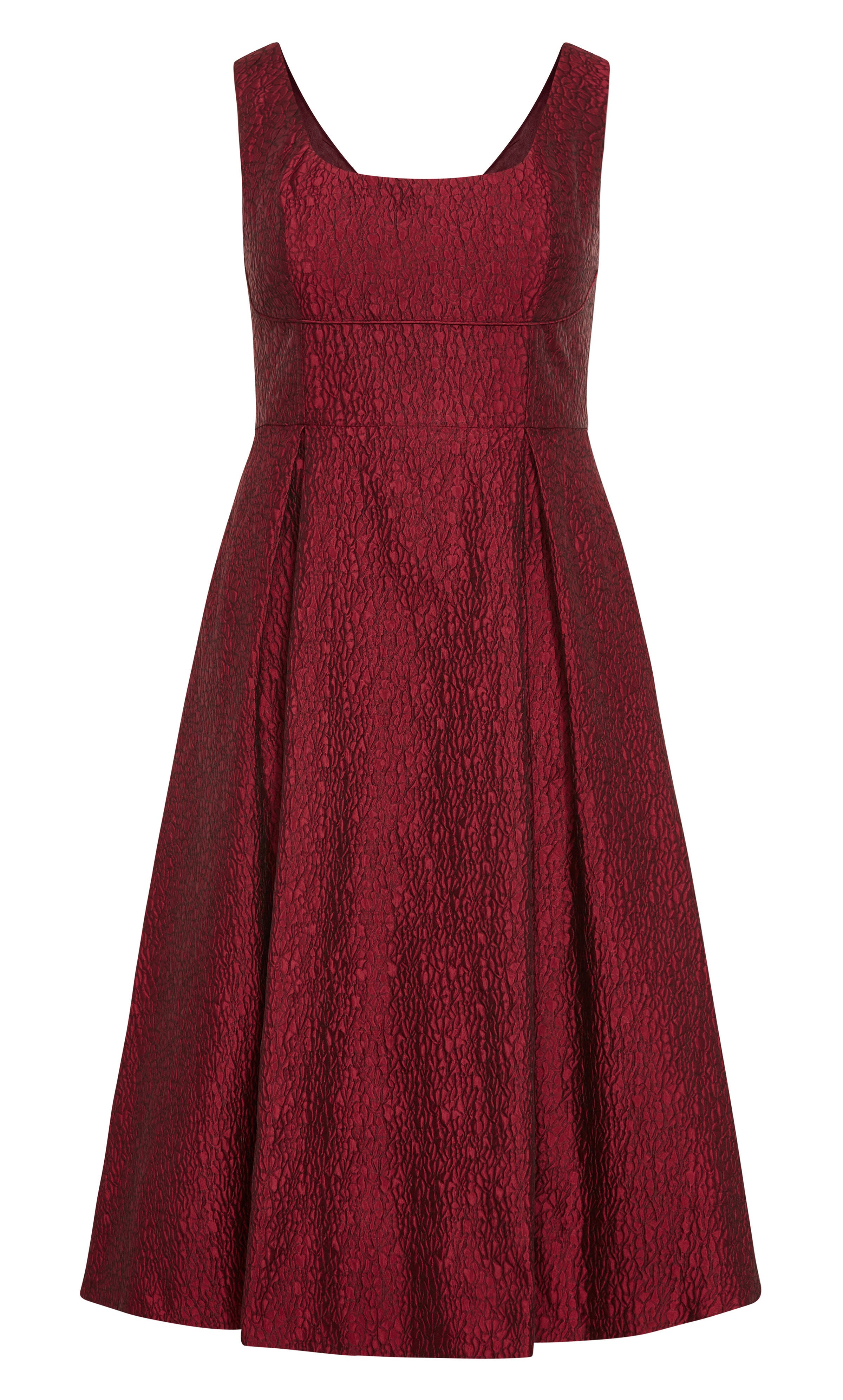 Estella Square Neck Midi Dress - love red, RED, alternate image number 4