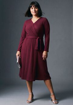 Rosalind Faux Wrap Knit Dress