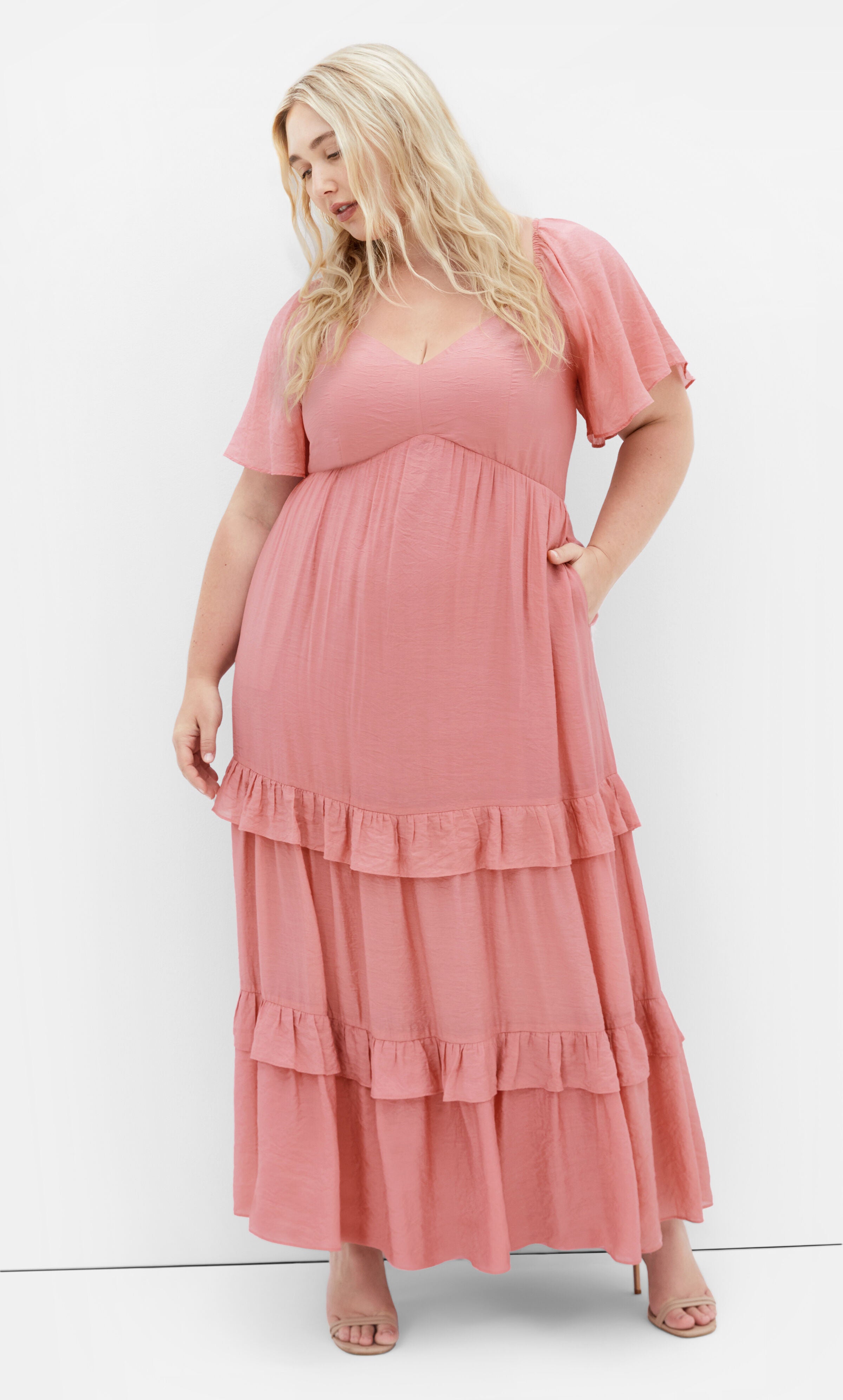 Marci Maxi Dress - deep rose, PINK, alternate image number 1