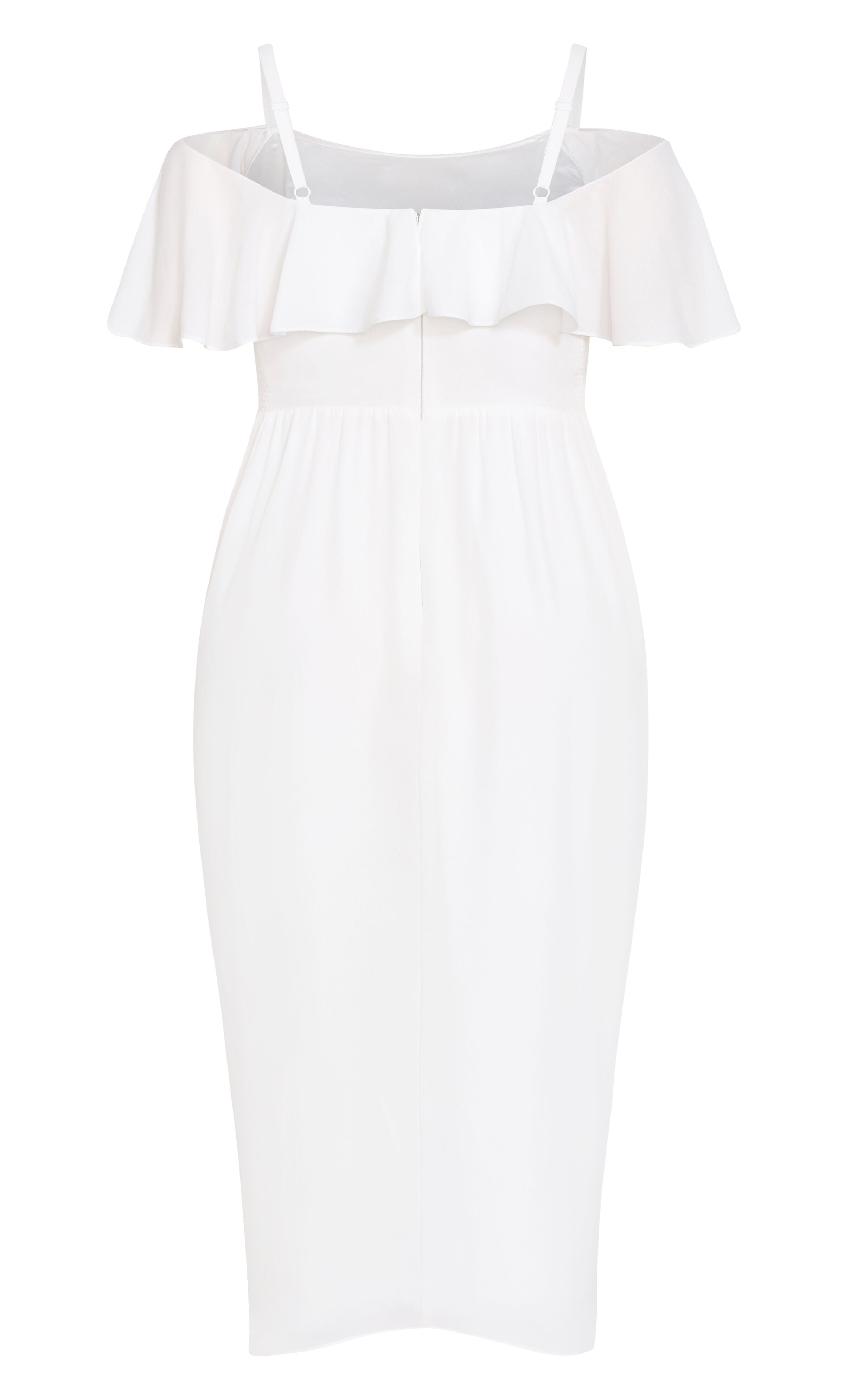 Flirtation Drape Midi Dress - ivory, WHITE, alternate image number 4