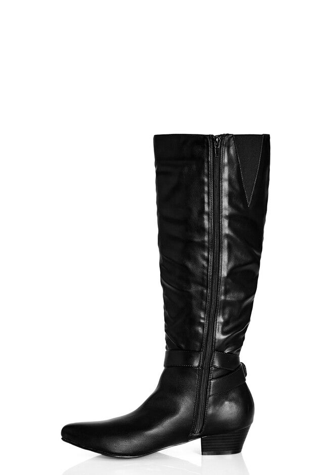 WIDE FIT Rialta Knee Boot - black, BLACK, alternate image number null