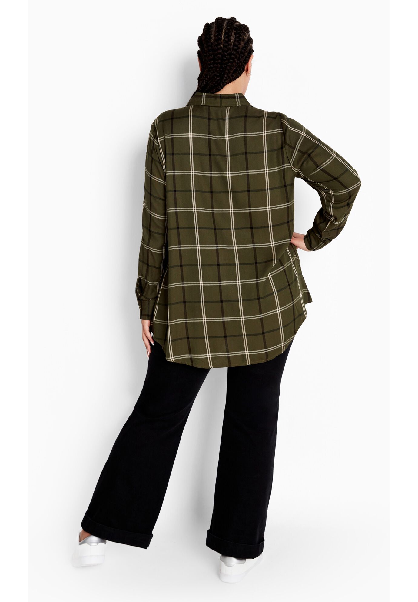 Kylee Plaid Shirt, KHAKI, alternate image number 3